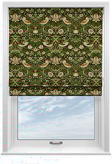 William Morris At Home Strawberry Thief, Nettle - Twist&Fit Roman Blind